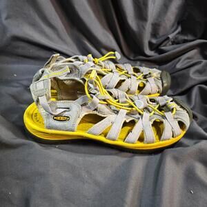 Keen Whisper Women's Size 7 Waterproof Fisherman Sport Sandal Shoe Gray Yellow